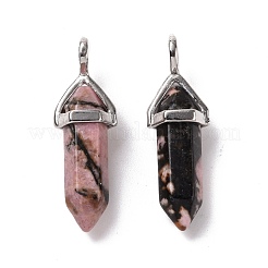 Натуральные родонитовые заостренные подвески&nbsp;G-K329-50P