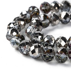 Гальваническое стекло граненые бусины рондель стренги&nbsp;EGLA-D020-10x8mm-21