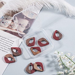 Подвески из смолы и дерева&nbsp;RESI-OL0001-01