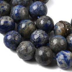 Нитки бусины из натурального ляписа-лазури&nbsp;G-J396-8mm