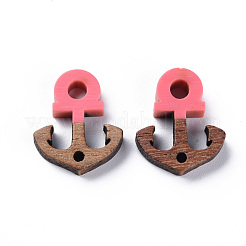 Соединители звеньев из непрозрачной пластмассы и ореха&nbsp;RESI-T035-52