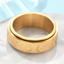 Вращающееся кольцо для пальца из нержавеющей стали 304 со звездой&nbsp;LS-PW-WG61315-09