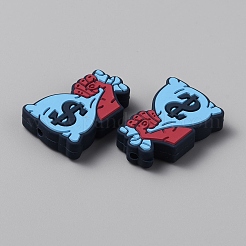 Экологичные силиконовые фокусные бусины в долларах США SIL-CJC0007-02E