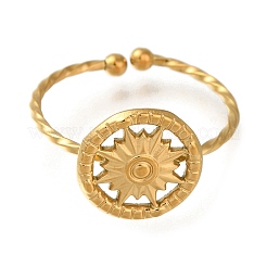 Кольцо со звездой из нержавеющей стали 304 открытое манжетное кольцо для женщин&nbsp;RJEW-F161-02G-08