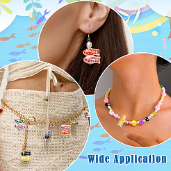 10 шт. 10-х цветные фарфоровые бусины ручной работы с принтом&nbsp;PORC-CJ0001-22