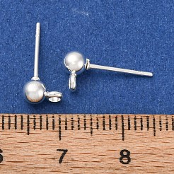 Фурнитура для сережек-гвоздиков с шариковым штифтом из нержавеющей стали 304&nbsp;STAS-Z035-01S-C