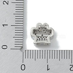 Покрытие стойки латунь микропаве прозрачные кубические циркониевые бусины&nbsp;KK-A220-03P