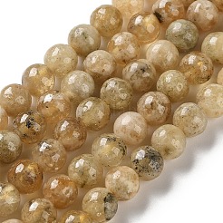 Бусины из натурального желтого граната&nbsp;G-Z129-C01-6mm-01