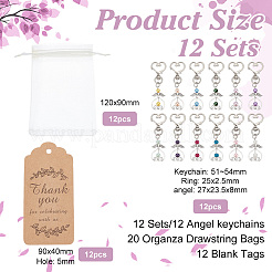 1 комплект подвесок-ангелов из стеклянного жемчуга&nbsp;KEYC-BC0001-16