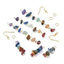 Наборы для изготовления серег с драгоценными камнями чакра своими руками&nbsp;DIY-TA0009-02