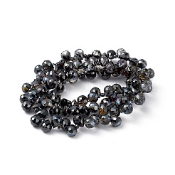 Прозрачные стеклянные бусины гальваническим пряди&nbsp;EGLA-F152-HP01