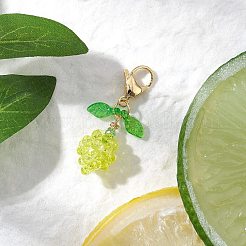 Подвесные украшения из бисера в виде лимонного стекла&nbsp;HJEW-MZ00225