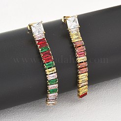 Серьги-гвоздики с кисточками из нержавеющей стали 304 с разноцветными кубическими цирконами&nbsp;EJEW-Z094-01D-G01