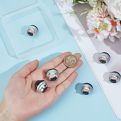 3 пара двухцветных железных и полистироловых глаз для кукол-питомцев&nbsp;DIY-PH0031-58A