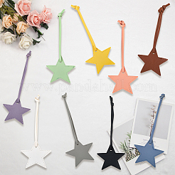 9 шт. 9 цвета звезда искусственная кожа подвеска украшение&nbsp;HJEW-CL0001-01