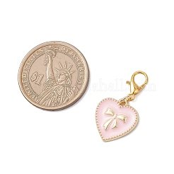 Подвесные украшения из розовой эмали&nbsp;HJEW-JM04178