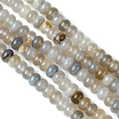 Серый натуральный камень агат бисер пряди&nbsp;G-S105-8mm-03