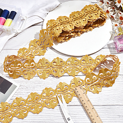 Лента с вышивкой металлической нитью в этническом стиле из полиэстера&nbsp;OCOR-WH0045-17