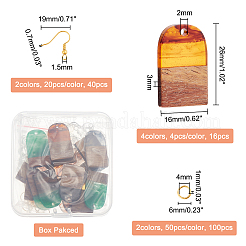 Набор для самостоятельного изготовления полуовальных сережек-подвесок&nbsp;DIY-OC0007-90