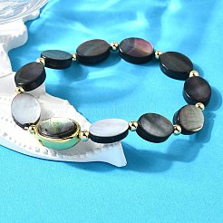 Браслеты из ракушек-абалонов&nbsp;BJEW-D315-03G