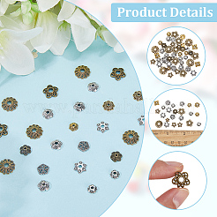 360шт 12 стиля колпачки из сплава в тибетском стиле&nbsp;TIBE-SC0002-31