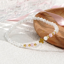 Круглые эластичные браслеты «кошачий глаз» и стеклянные бусины&nbsp;XO2453