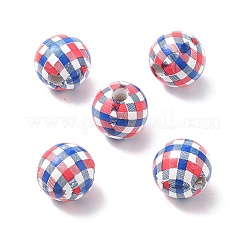 Тематика дня независимости деревянные европейские бусины&nbsp;WOOD-I014-01B