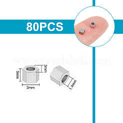 80 шт. разделительные бусины из нержавеющей стали 304&nbsp;STAS-UN0050-36