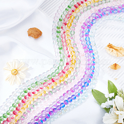 9 нить 9-х цветных матовых стеклянных бусин&nbsp;GLAA-CA0001-18