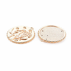 Латунные микропаве прозрачные подвески с фианитом&nbsp;KK-S364-189