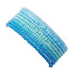 8шт. стеклянные бусины эластичные браслеты для женщин&nbsp;BJEW-MZ00264