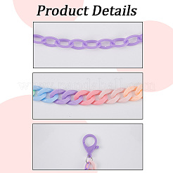 2 шт. двухцветные резиновые двухслойные цепные ремни для брюк&nbsp;AJEW-GF0011-20A