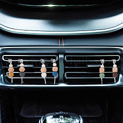 6 шт. 6 цвета: натуральный вулканический камень и дерево&nbsp;HJEW-DR00056