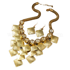 Комплект из ожерелья с подвеской в виде ромба и серег-подвесок из сплава&nbsp;FS-WG53DC8-01