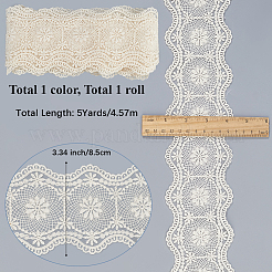 Плоская хлопковая кружевная лента длиной 5 ярд.&nbsp;OCOR-GF0004-71A-01