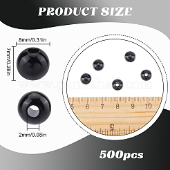 Круглый непрозрачные акриловые бусины&nbsp;MACR-SP0001-27B-01
