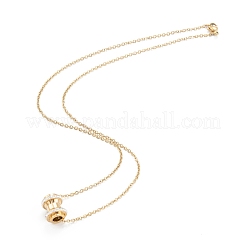 Ожерелья-гантели из глины со стразами и бусинами&nbsp;STAS-A052-03G