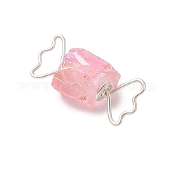 4шт 4 цвета гальванические подвески из натурального кварца&nbsp;PALLOY-TA00224-02