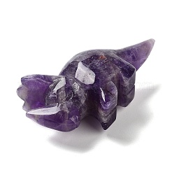 Резные фигурки целебных носорогов из натурального аметиста&nbsp;DJEW-P016-01I