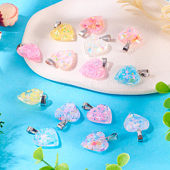 15 шт. подвески из светящейся смоляной пайетки&nbsp;RESI-TA0004-20C