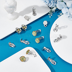 Фурнитура для сережек-клипс из нержавеющей стали 304&nbsp;STAS-UN0018-16P