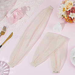 Полиэстеровый свадебный чехол на руку невесты&nbsp;AJEW-WH0766-26