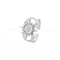 201 нержавеющая сталь открытый манжетный палец оправа эмалированная X-STAS-S119-159A-P