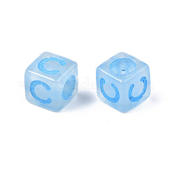 Светящиеся прозрачные акриловые бусины&nbsp;X-LACR-N001-59