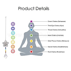 Кристаллы люстра ловцы солнца призмы чакра висит кулон&nbsp;LS-AJEW-I040-22P