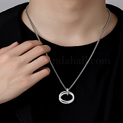 2 шт. подвески из нержавеющей стали 304 с переплетенными кольцами&nbsp;STAS-LP0002-84P