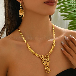 Элегантный комплект из литого сплава с полыми кисточками и ожерелья для невесты для женщин&nbsp;ME8909