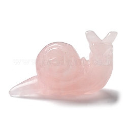 Резные фигурки целебных улиток из натурального розового кварца&nbsp;G-K342-02B