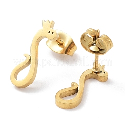 Серьга-гвоздик из нержавеющей стали 304&nbsp;LS-EJEW-H136-01G