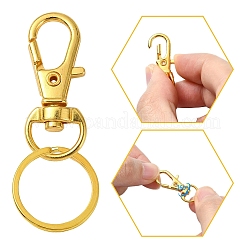 Самодельные поворотные карабины-лобстеры и железные разъемные кольца для ключей наборы для поиска ключей&nbsp;DIY-YW0010-44AB